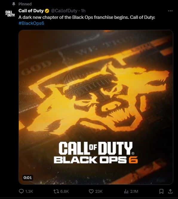 Call of Duty Black Ops 6 Announcement