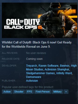 Call of Duty Black Ops 6 Steam
